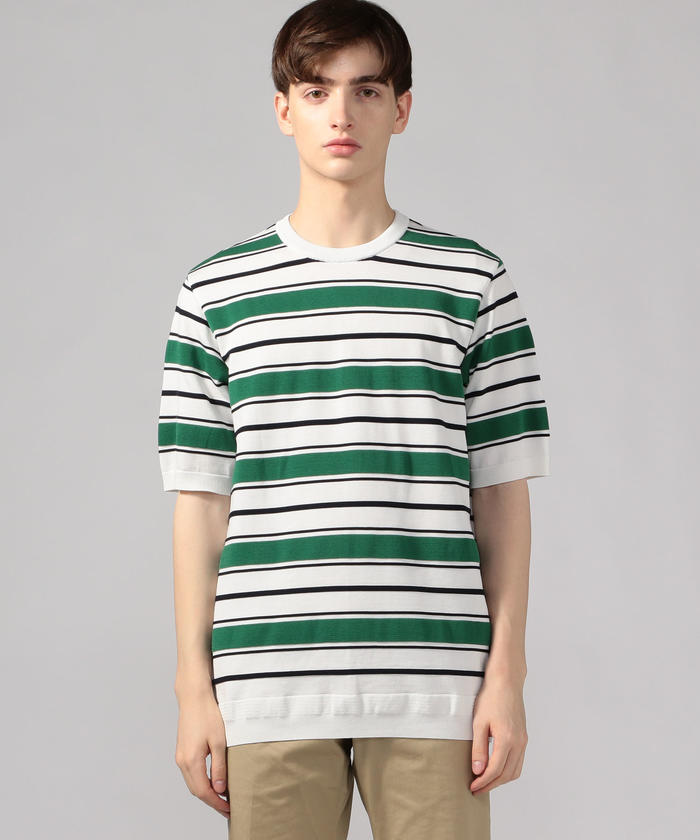 極美品 TOMORROWLAND TRICOT ボーダー ニットTシャツ セール 50%OFF】マルチボーダー ニットTシャツ tricot－T