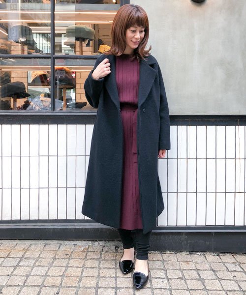 セール Web限定 前後2wayワイドリブロングカーディガン ワンピース ナノ ユニバース Nano Universe D Fashion