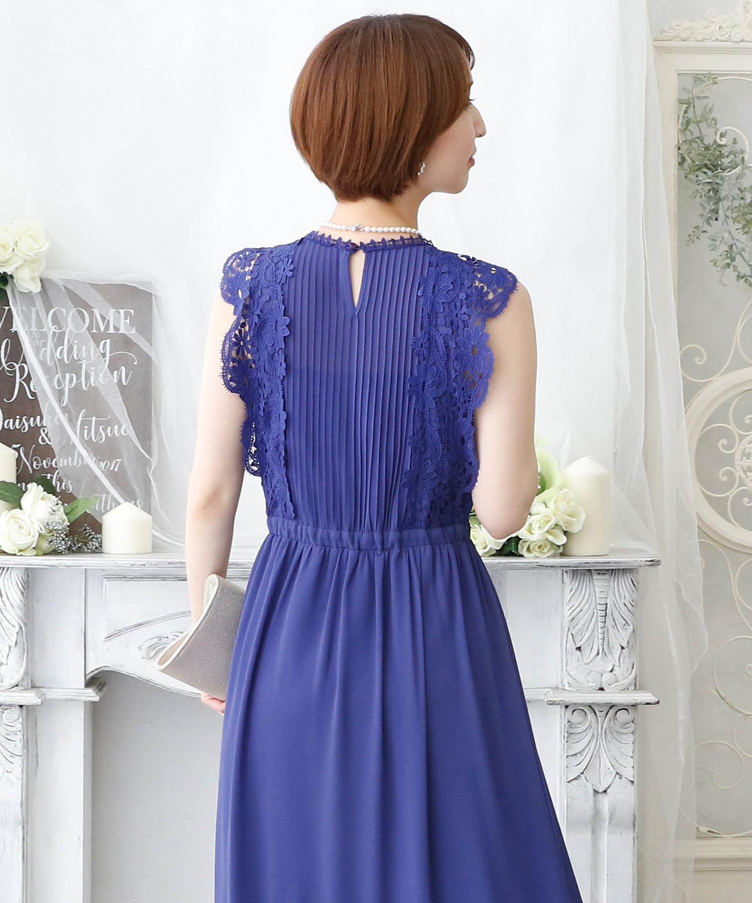 シフォン&レースワンピース・結婚式ドレス・お呼ばれパーティードレス ...