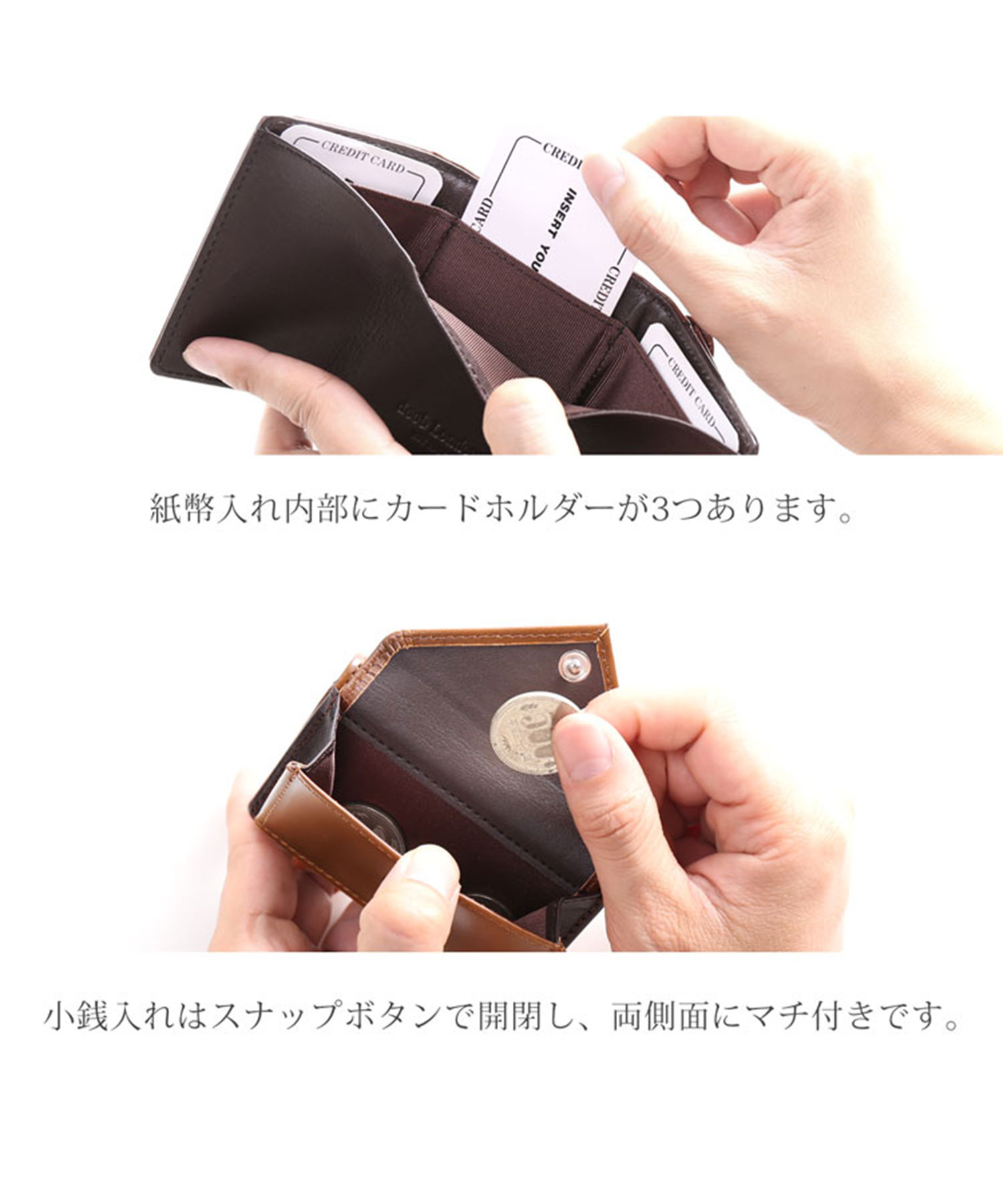 doob London ミニ財布 本革 コードバン 三つ折 楽天市場】【5％オフクーポン】doob London コードバン ミニ財布