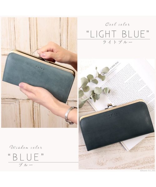 財布 長財布 レディース がま口 本革 薄い ギャルソンウォレット 日本製 がま口財布 Nafka ナフカ Nafka D Fashion