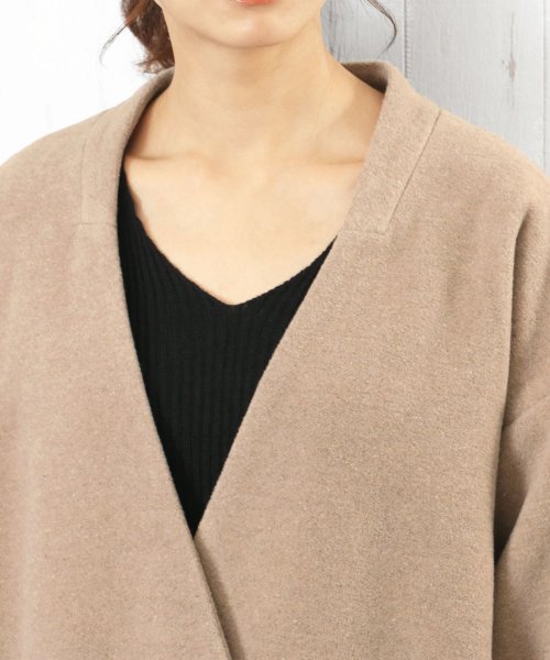 セール レディース アウター オーバーサイズシルエット ノーカラーコート レディース コート 冬 コーデ ミリアンデニ Mili An Deni D Fashion