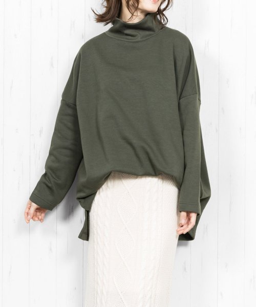 レディース トップス 裏起毛 ハイネック プルオーバー スウェット 冬コーデ ミリアンデニ Mili An Deni D Fashion レディース トップス 裏起毛 ハイネック プルオーバー スウェット 冬コーデ ミリアンデニ Mili An Deni D Fashion