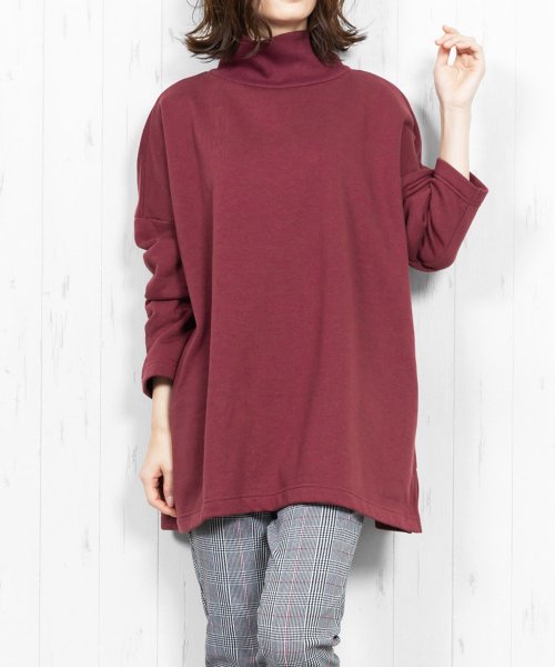 セール レディース トップス 裏起毛 ハイネック プルオーバー スウェット 冬コーデ ミリアンデニ Mili An Deni D Fashion