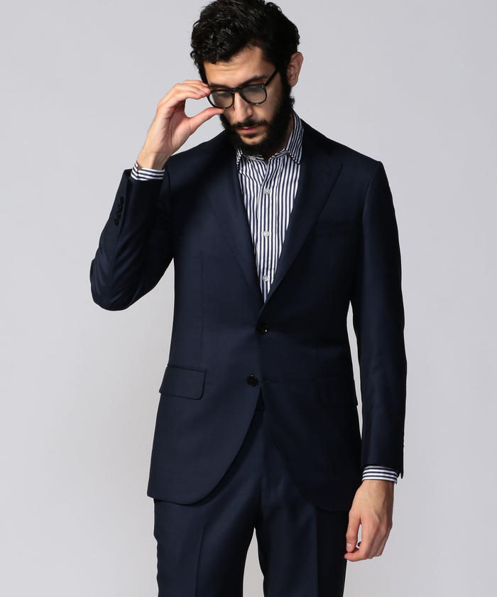 セール 30%OFF】Super170'sウールシルクツイル 段返り3Bスーツ セール 30%OFF】Super170'sウールシルクツイル 段返り3Bスーツ
