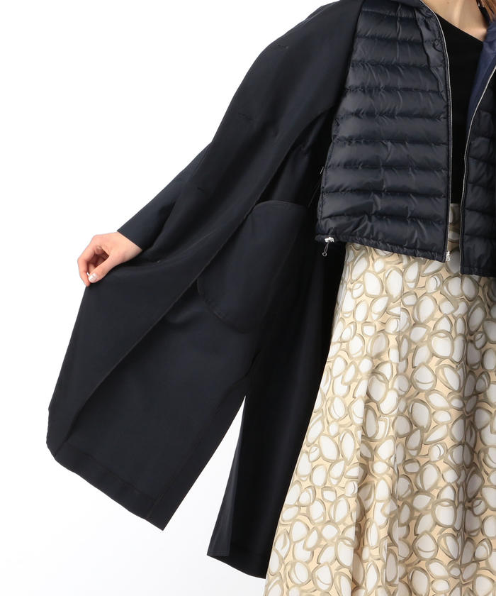 セール 50%OFF】グログラン ダウンライナー付きフーデッドコート