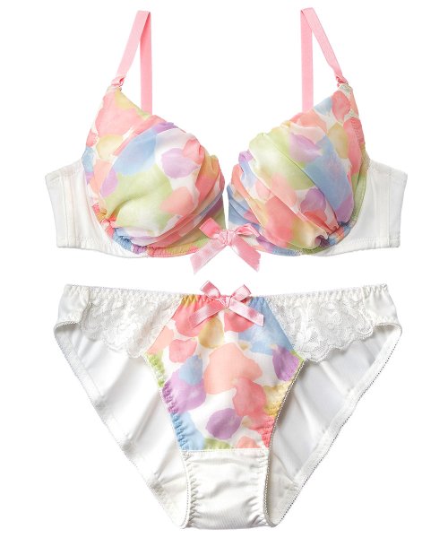 セール ブラジャー ショーツ セット フォーリングフラワー2 ブラジャー ショーツ かわいい下着 女性 レディース ブラ ショーツ ブラセット 花柄 ブラショーツ ブラ エメフィール Aimerfeel D Fashion