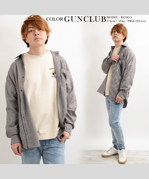 ワンフォークロージング 1111clothing ベージュ チェックシャツ ワンフォークロージング 1111clothing ベージュ チェックシャツ