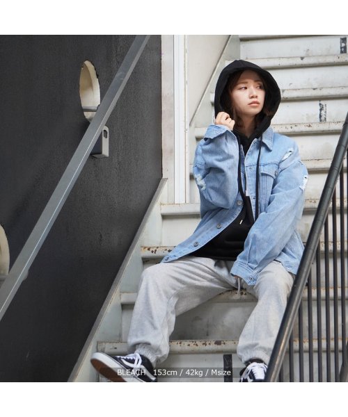 セール カップル お揃い 長袖 ペアルック 韓国ファッション 秋冬 お揃いコーデ リンクコーデ 男女 ペア 服 ジージャン ダメージデニム メンズ レディース Gジャン ワンフォークロージング 1111clothing D Fashion