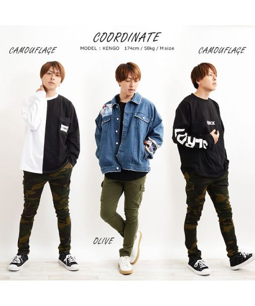 カーゴパンツ メンズ 韓国 ファッション パンツ テーパード スキニー ボトムス 韓国ファッション スリム 細身 伸縮性 19 秋 冬 秋服 冬服 秋物 冬 ワンフォークロージング 1111clothing D Fashion