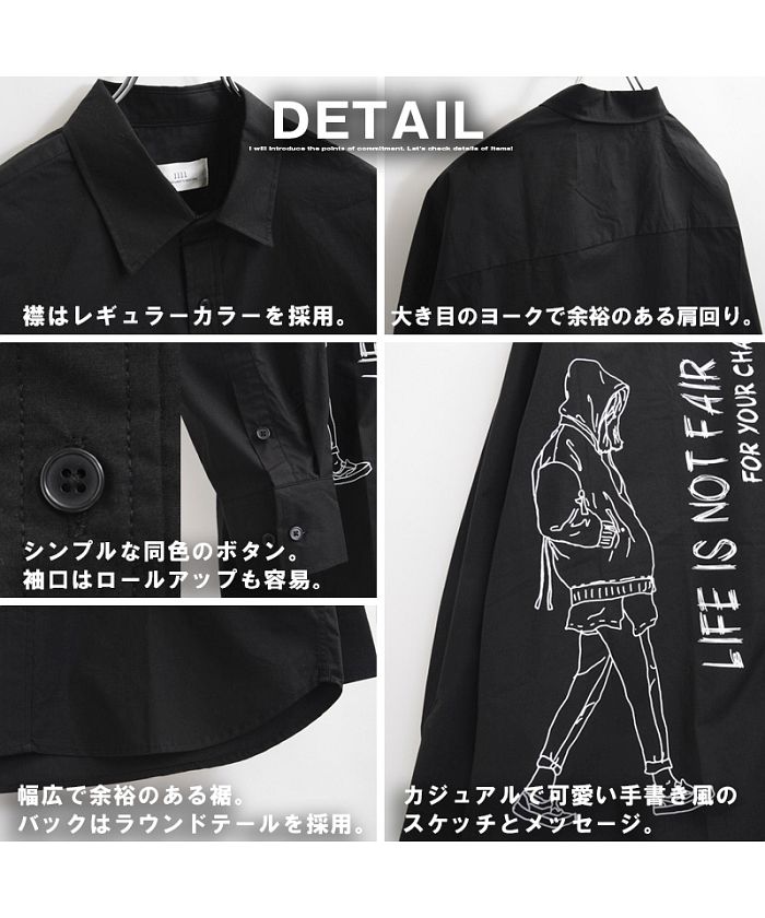 ワンフォークロージング 1111clothing シャツ 長袖 長袖シャツ