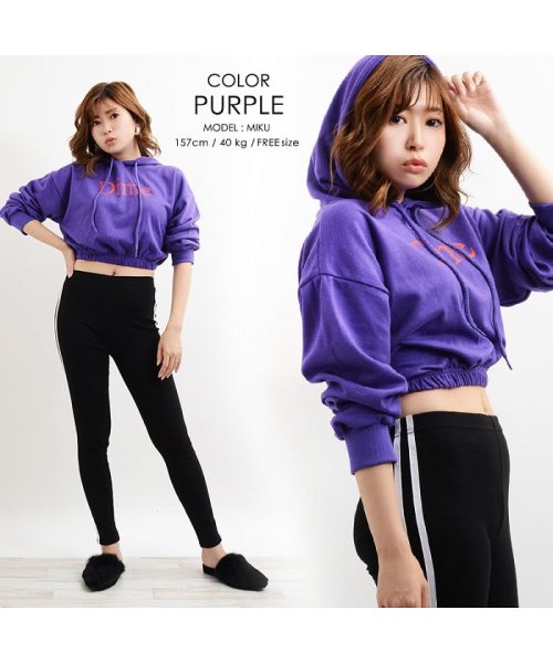 プルパーカー トップス レディース 韓国 ファッション 韓国ファッション 服 プルオーバー 黒 オレンジ グレー パープル 19 秋 冬 秋冬 秋 コーデ 秋 ワンフォークロージング 1111clothing D Fashion