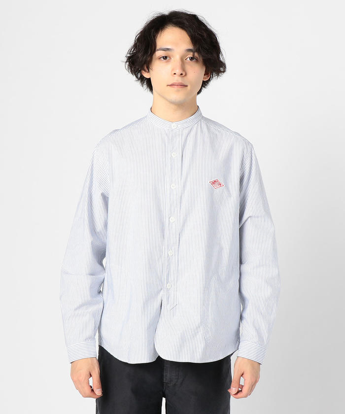 DANTON/ダントン】バンドカラーストライプシャツ #JD－3607 TRD