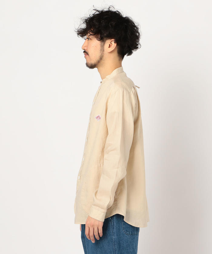ダントン danton バンドカラーシャツ リネン DANTON/ダントン】リネンバンドカラーシャツ #JD－3607 KLS