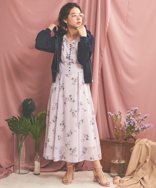 セール 美人百花 Andgirl Non No5月号掲載 モノトーンフラワーワンピース ノエラ Noela D Fashion