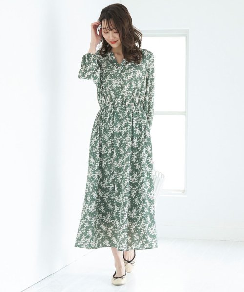 Web限定 花柄キーネックワンピース ロペピクニック Rope Picnic D Fashion