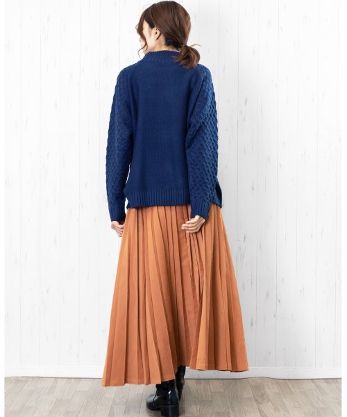 セール レディース トップス アクリルバルキー ハニカムニット トップス 冬コーデ ミリアンデニ Mili An Deni D Fashion