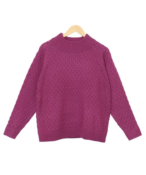 レディース トップス アクリルバルキー ハニカムニット トップス 冬コーデ ミリアンデニ Mili An Deni D Fashion
