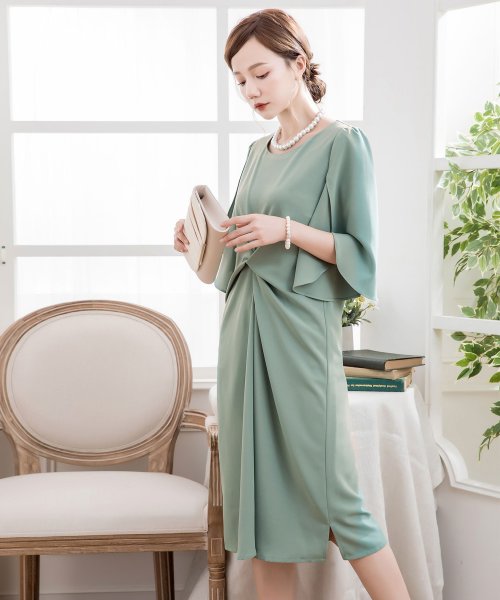 ウエスト絞りデザインワンピースドレス ドレス スター Dress Star D Fashion ウエスト絞りデザインワンピースドレス ドレス スター Dress Star D Fashion