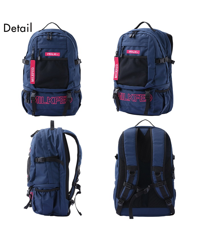 MILKFED ミルクフェド NEO EMBROIDERY BIG BACKPACK BAR リュック