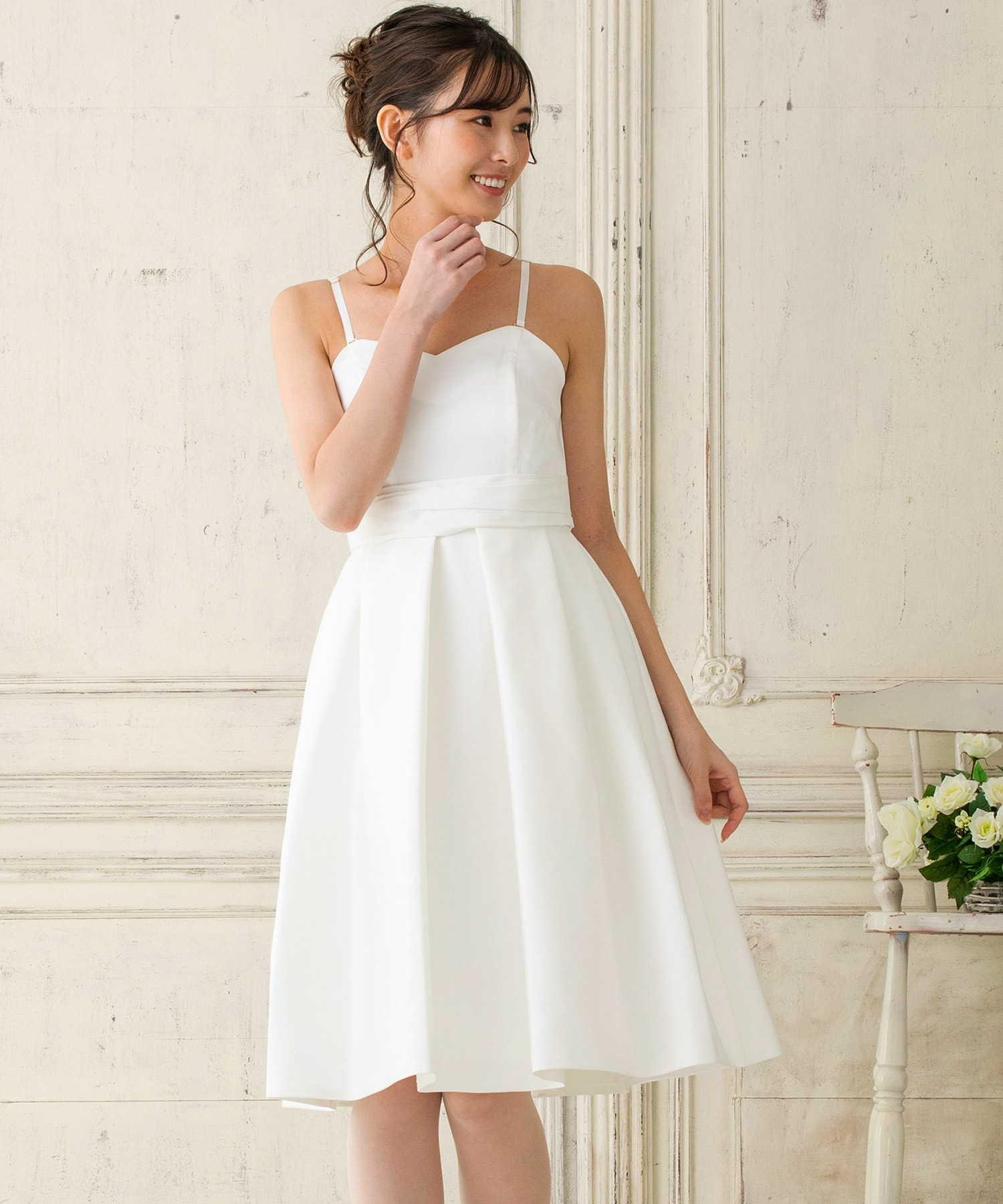 春夏 ウェディングドレス チュール ショート丈 リボン ショートベール チュール パーティー 結婚式 ヘッド