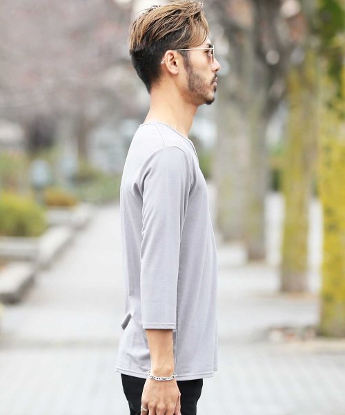 Vネック無地7分袖tシャツ 七分袖 Tシャツ メンズ 無地 7分袖 Vネック ジギーズショップ Jiggys Shop D Fashion