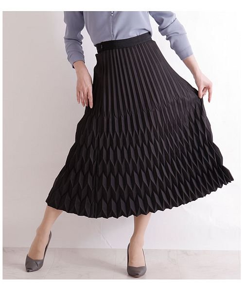 矢絣織風の変形プリーツスカート(502933253) | サワアラモード(Sawa a la mode) - d fashion