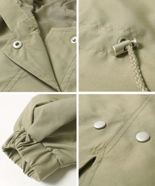 ウエスト絞りバルーンスリーブマウンテンパーカー コカ Coca D Fashion