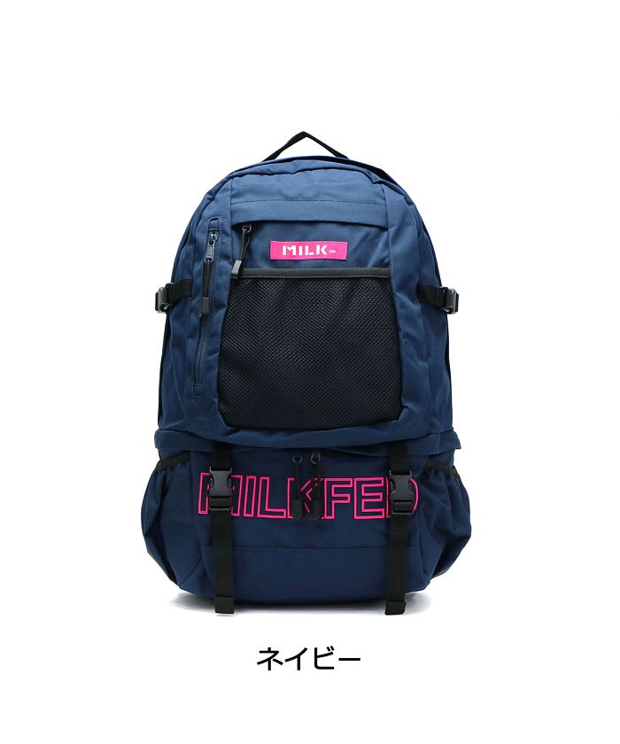 ミルクフェド リュック MILKFED. EMBROIDERY BIG BACKPACK BAR A4 2層 