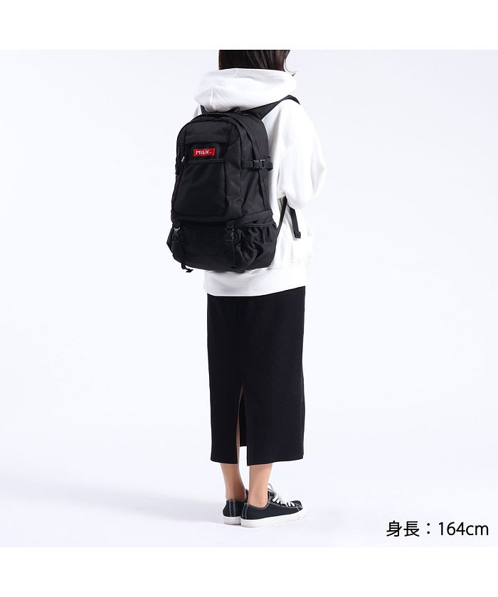 【新品】ミルクフェド• リュックサック.BIG BACKPACK BAR 2 黒BIGBACKPACKBAR2