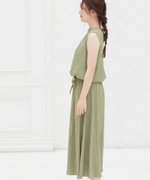 セール ハイネック楊柳ノースリーブワンピース ビス Vis D Fashion セール ハイネック楊柳ノースリーブワンピース ビス Vis D Fashion