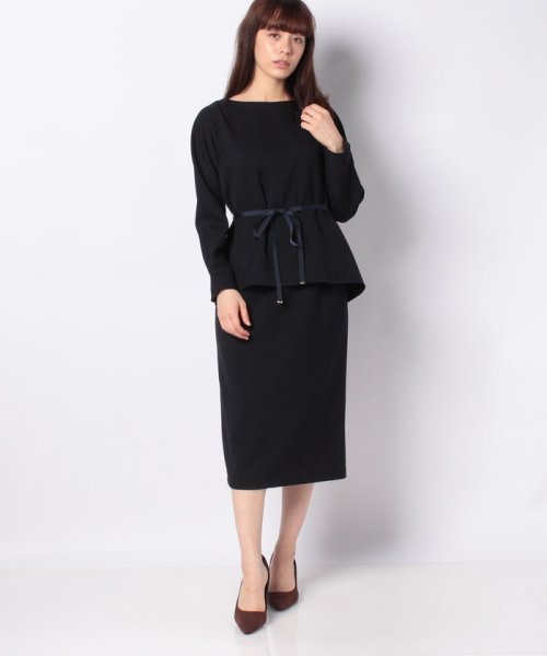 セール アナウンサー着用ウェストマークブラウスxzipタイトスカート Set トーナル Tonal D Fashion
