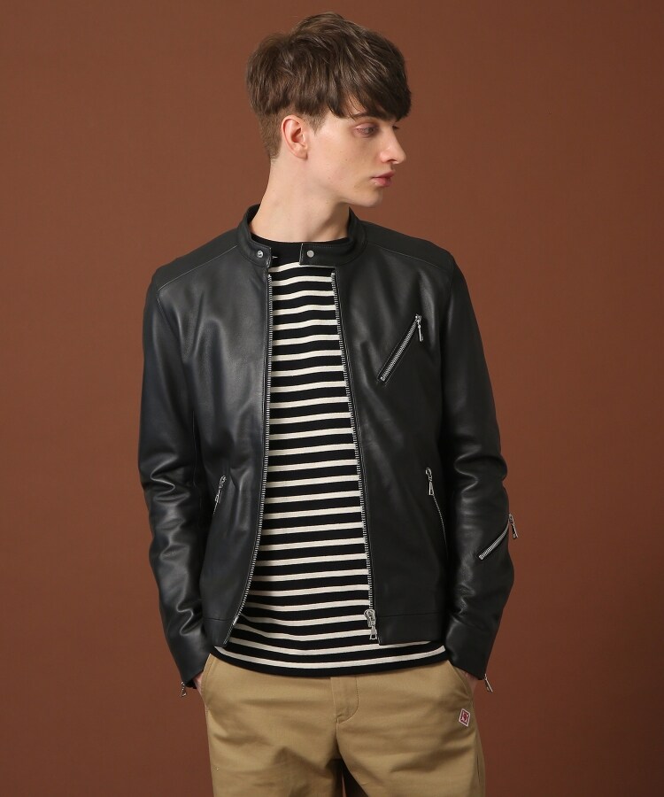 DRESSTERIOR XL ブラック シングルライダースジャケット DRESSTERIOR XL ブラック シングルライダースジャケット