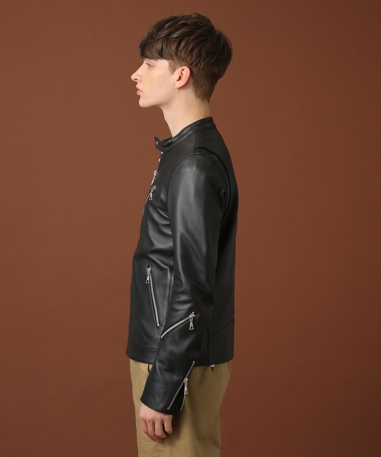 DRESSTERIOR XL ブラック シングルライダースジャケット DRESSTERIOR XL ブラック シングルライダースジャケット メンズ