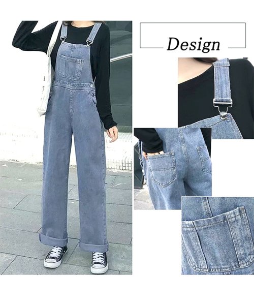 セール オールインワン サロペット デニム レディース サロペット パンツ ロールアップデニム ロングパンツ ミニミニストア Miniministore D Fashion セール オールインワン サロペット デニム レディース サロペット パンツ ロールアップデニム ロングパンツ ミニミニストア Miniministore D Fashion