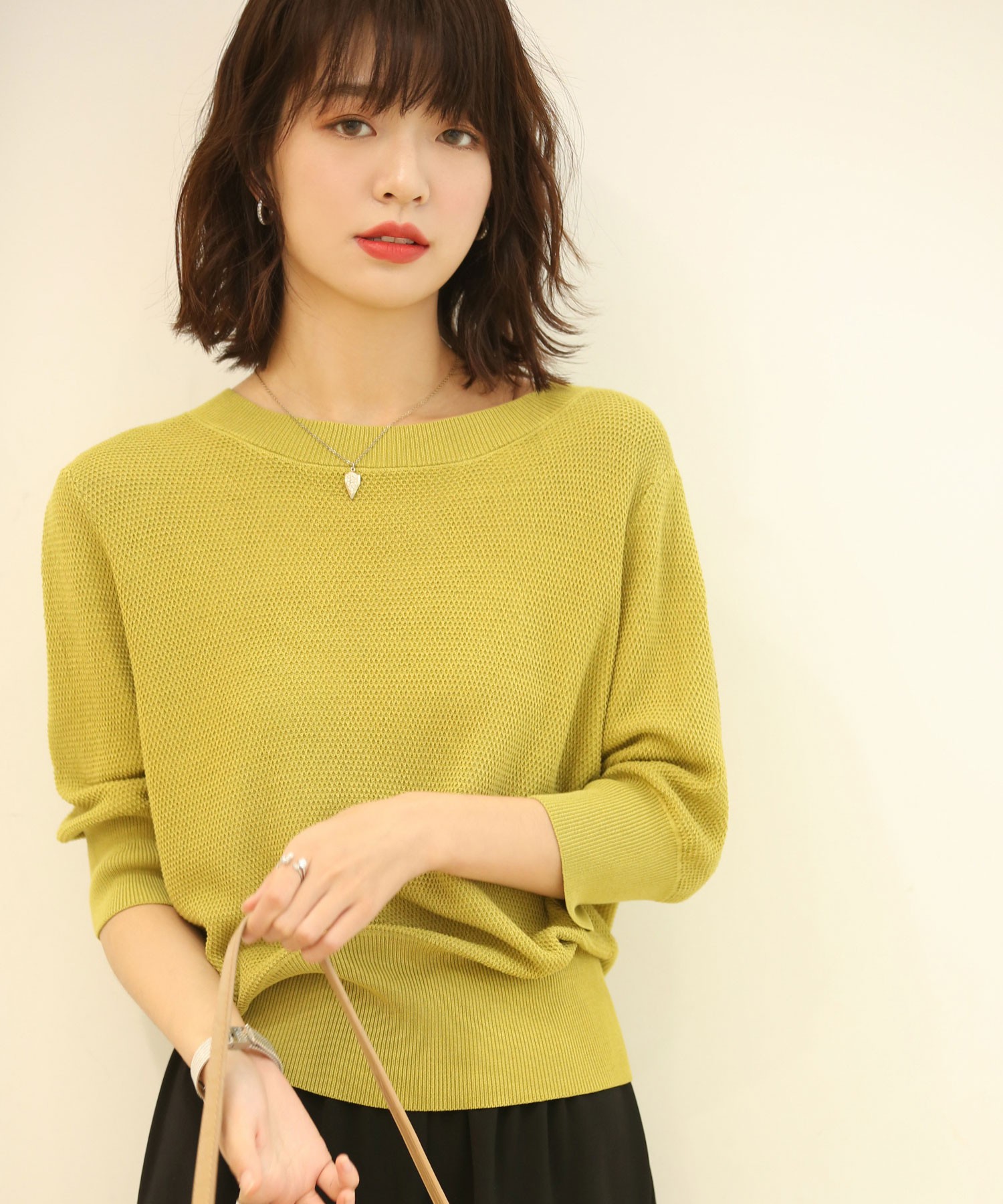 ⭐︎【新品】SHAREEF 七分袖 リネン100％ ニット ブラウン ⭐︎様専用【新品】SHAREEF 七分袖 リネン100％ ニット ブラウン
