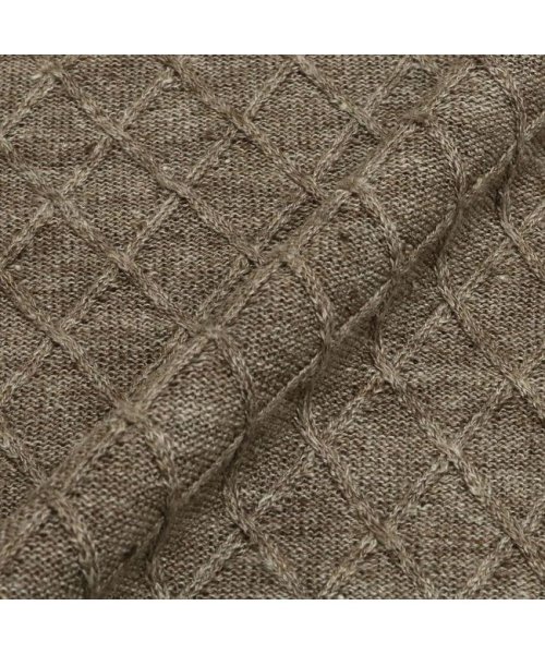 セール メンズニット 麻100 小ダイヤ柄ベスト ブラウン系 ブリックハウス Brickhouse D Fashion セール メンズニット 麻100 小ダイヤ柄ベスト ブラウン系 ブリックハウス Brickhouse D Fashion