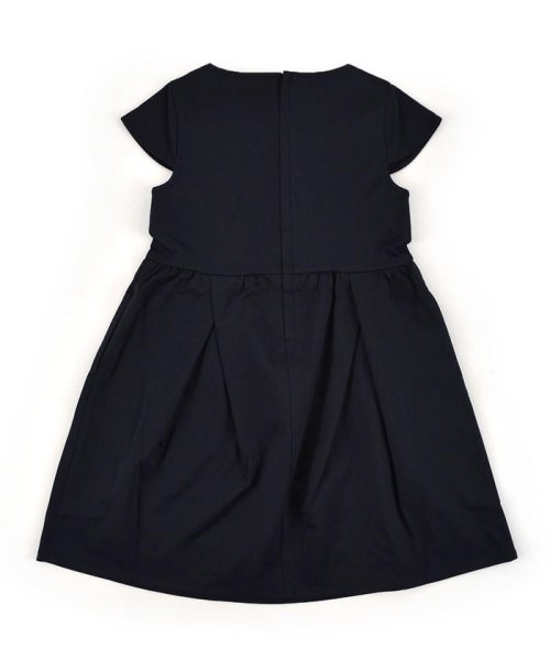 セール リボン付き ポンチ タック ワンピース 90cm 150cm ベベ Bebe D Fashion セール リボン付き ポンチ タック ワンピース 90cm 150cm ベベ Bebe D Fashion