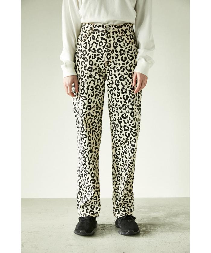 moussy leopard wide　パンツ