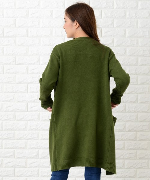 セール】Iラインロング丈無地ニットカーディガン・アウター(502942013) | レースレディース(Lace Ladies) - d fashion セール】Iラインロング丈無地ニットカーディガン・アウター(502942013) | レースレディース(Lace Ladies) - d fashion
