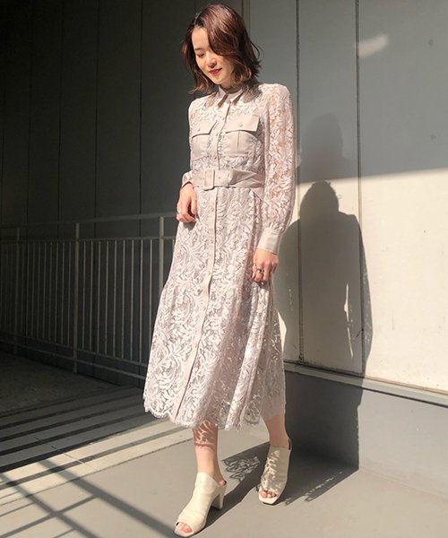 セール レースアーミーシャツワンピース 502980461 グレースコンチネンタル Grace Continental D Fashion