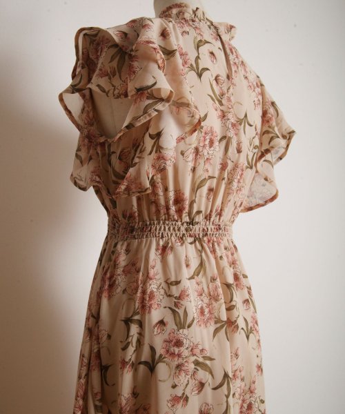フラワープリントラッフルジョーゼットワンピース トッコクローゼット Tocco Closet D Fashion