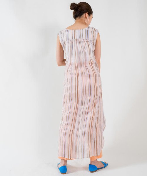 セール ラミーマルチストライプ ノースリーブパレオワンピース Macphee Macphee D Fashion セール ラミーマルチストライプ ノースリーブパレオワンピース Macphee Macphee D Fashion
