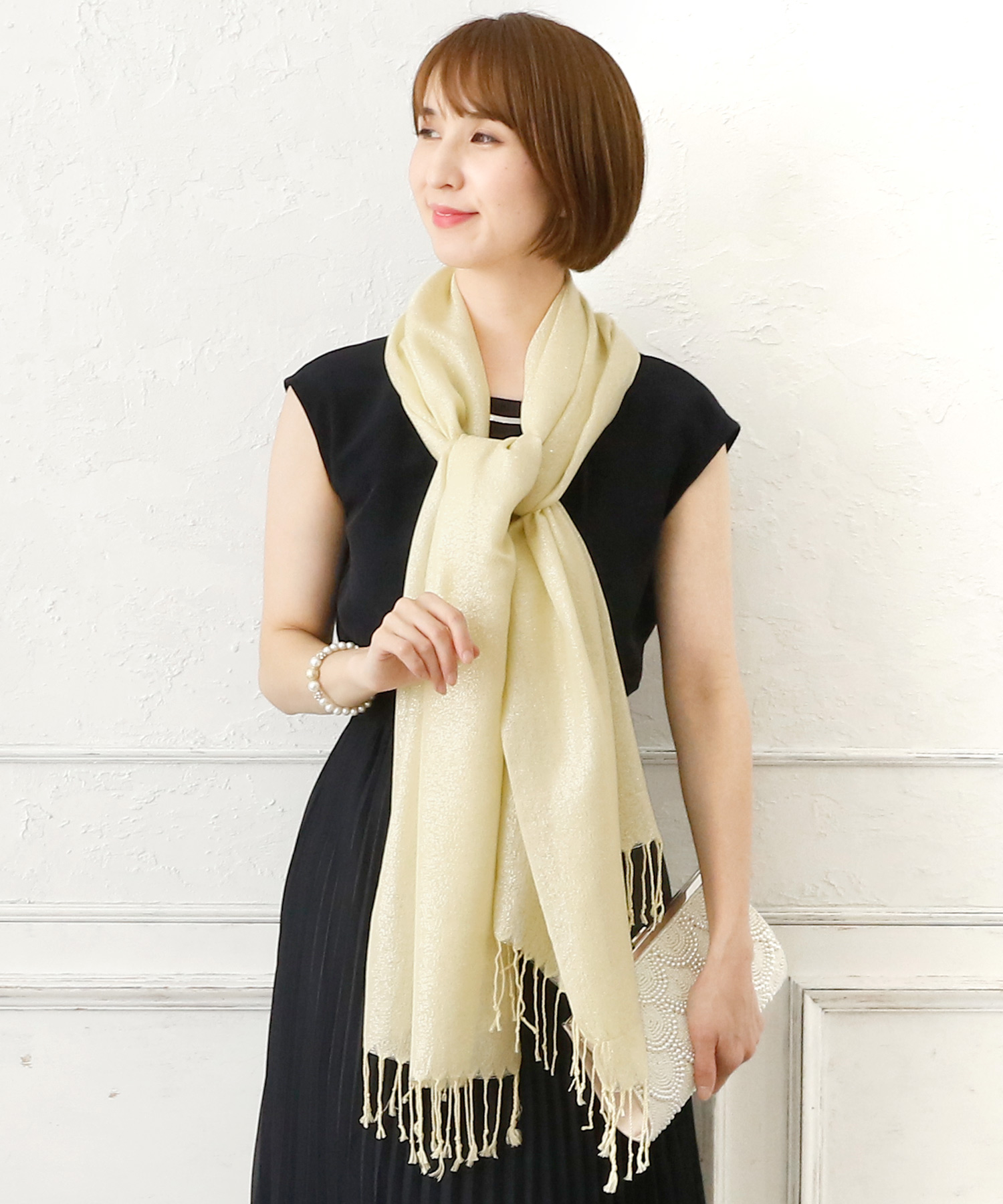 LANVIN エレガント ファー ストール マフラー パーティ ドレス 極美品 DR8990DW00926_2_l.jpg