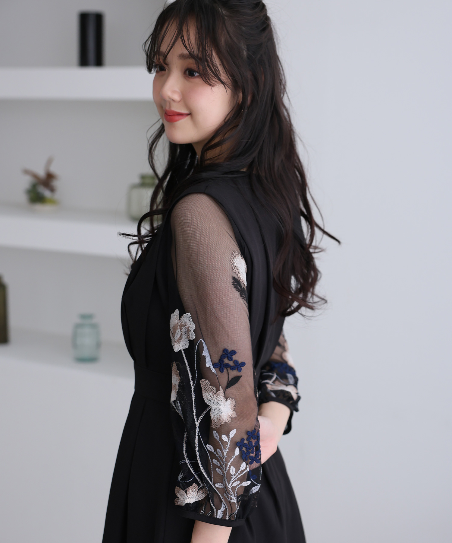 セール】プールヴー PourVous 結婚式ワンピースドレス袖ありと