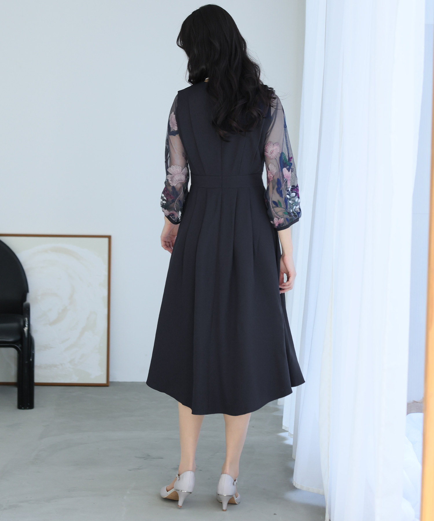 セール】プールヴー PourVous 結婚式ワンピースドレス袖ありと
