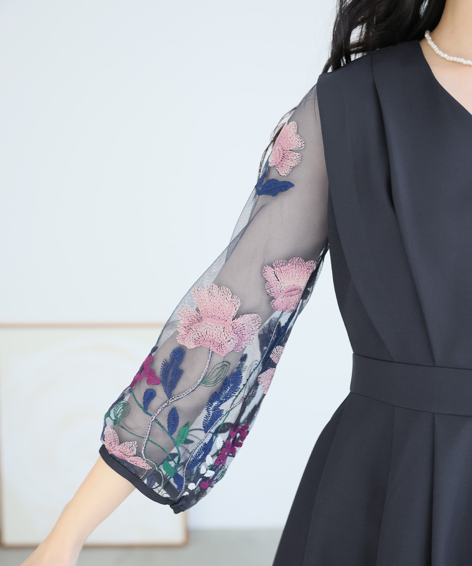 セール】プールヴー PourVous 結婚式ワンピースドレス袖ありと