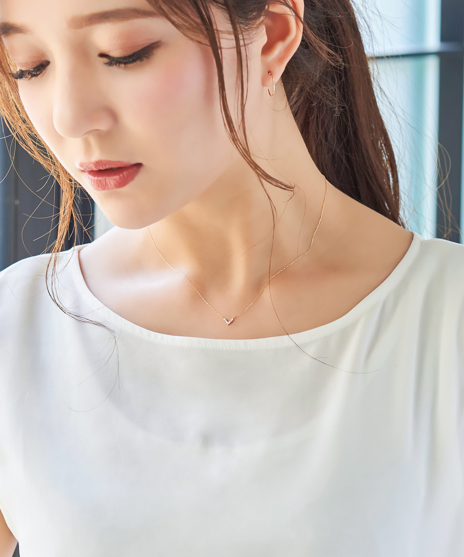 suga ネックレス v ブローチ ポインターパヴェ］ネックレス ダイヤ 中石0.3ct – AYAKO