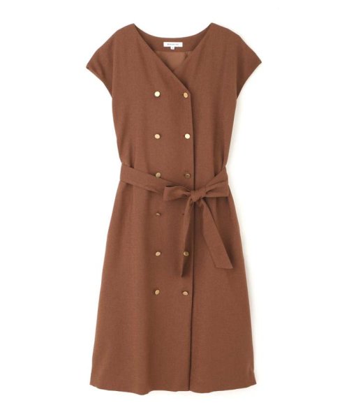 セール 洗える リネンライクカセット ワンピース ナチュラルビューティーベーシック Natural Beauty Basic D Fashion