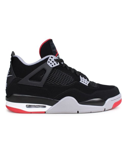 NIKE AIR JORDAN 4 RETRO BRED ナイキ エアジョーダン4 レトロ スニーカー メンズ ブラック 黒  308497－060(503003585) | ナイキ(NIKE) - d fashion